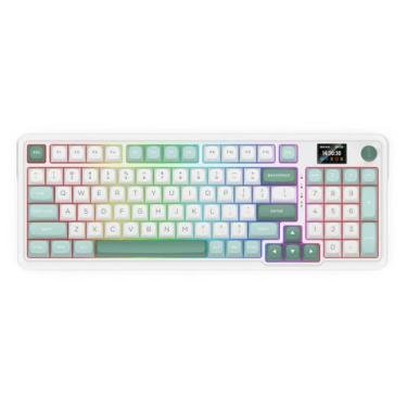 Imagem de Teclado Gamer Redragon Galatin Pro K719WG RGB Sem Fio Branco, branco