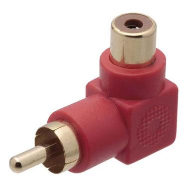 Imagem de Adaptador RCA 90 Graus Ponta GOLD Vermelho - BITS