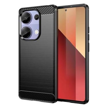 Imagem de Capa Case Xíaomi Redmi Note 13 Pro 4G e Poco M6 Pro 4G (Tela 6.67) Carbon Fiber Anti Impacto (Preto)