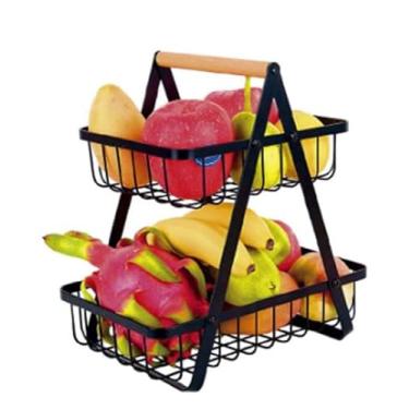 Imagem de Fruteira Organizador de Frutas em A?o para Mesa ? Design Moderno BM-F1112, Ideal para Cozinha e Sala