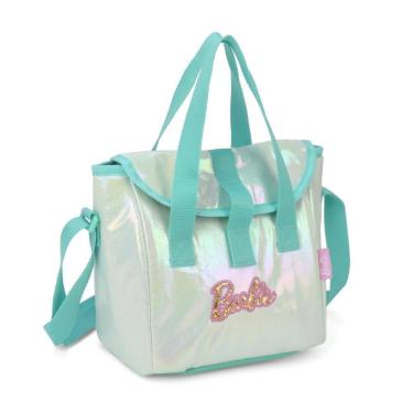 Imagem de Lancheira Térmica Juvenil Barbie Metalizada Verde Luxcel