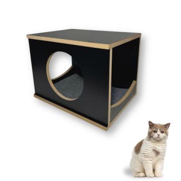 Imagem de Nicho Para Gato 1pç Resistente Seguro Premium Mdf 15mm - BT WOOD, PRET