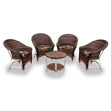 Imagem de Conjunto De Poltronas Alumínio 4 Poltronas + 1 Mesa Centro