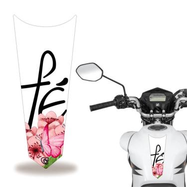 Imagem de Adesivo Faixa Gravata Tanque Moto Cg 160 125 Titan Fan Branco 1