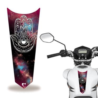 Imagem de Adesivo Faixa Gravata Tanque Moto Cg 160 125 Titan Fan Branco