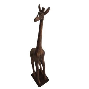Imagem de Estatueta Girafa Resina Importada. 52.50cm