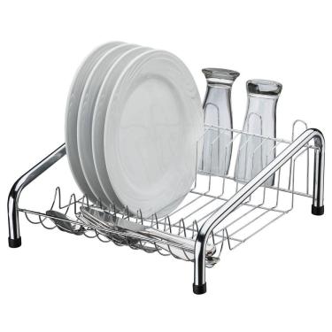 Imagem de Escorredor De Louças Para 12 Pratos Utimil Em Aço Cromado Cromado