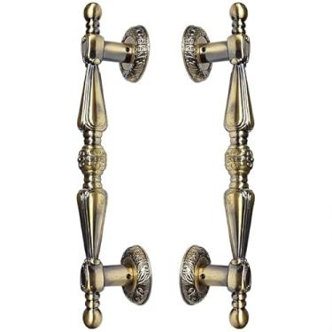 Imagem de Puxador Duplo Munique 320mm Bronze Antigo Porta Pivotante Correr Passagem Madeira Vidro Colonial Clássico Rústico Maxima Metais (Bronze Antigo)