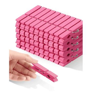 Imagem de Pregadores de roupa de madeira | Madeira natural, pacote com 50 alfinetes coloridos de torcida para líderes de torcida decoração artesanato | prendedores de pendurar para roupas, prendedores de roupa