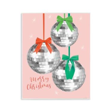 Imagem de Stupell Industries Merry Christmas Disco Balls Wall Plaque Art Design by House Fenway, 28 x 35 cm