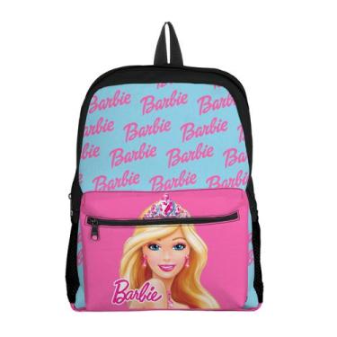 Imagem de Mochila com Bolso Infantil Avulsa Menina Barbie Rosa   - Use Thuco, MB