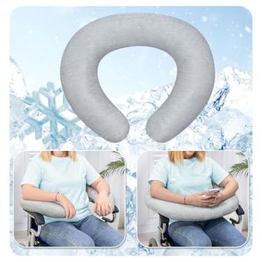 Imagem de Mybow Almofada Para Cadeira De Rodas, Apoio Braço, Alívio Pressão, As Mãos, Calha Transporte, Cunha Acolchoada Redutora C