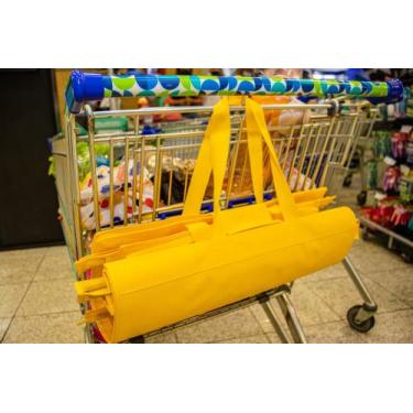 Imagem de Kit De Bolsas Ecológicas Para Compras - Amarelas 4 unidades - Cia das 