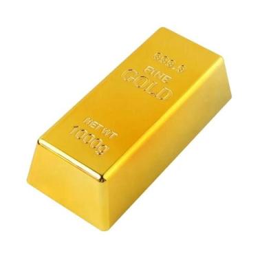 Imagem de Tijolo Dourado Falso Barril De Ouro Simulado Brilhante Barra De Ouro P