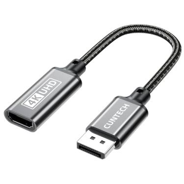 Imagem de Adaptador de porta de exibição 4K a 60Hz para HDMI, pacote com 2, porta de exibição macho para adaptador HDMI fêmea compatível com HP, ThinkPad, AMD, NVIDIA, desktop para monitor, HDTV, projetor,