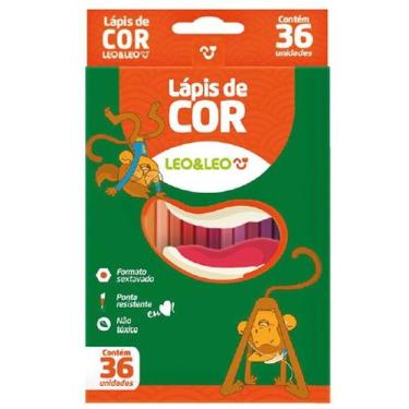Imagem de Lapis de Cor Sextavado - Leo&Leo, 36 CORES