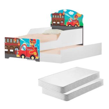 Imagem de Bicama Infantil Uly Ursinho Bombeiro Com Colchão