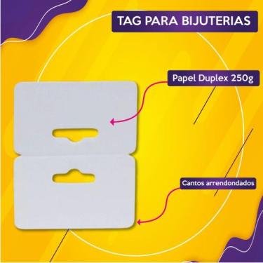 Imagem de Tag Cartela Solapa para Bijuterias 1.000 und - Geral