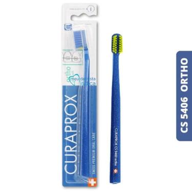 Imagem de Escova Curaprox Ortho  Ortodôntica  1 unidade, Verde esmeralda