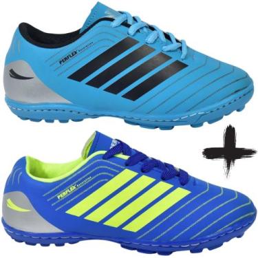 Imagem de Chuteira Society Revolution Adulto Infantil Kit Dois Pares - PERFLEX R