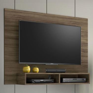 Imagem de Painel para TV Até 49 Polegadas Nuevo Nogal Trend - Pnr Móveis, Marrom