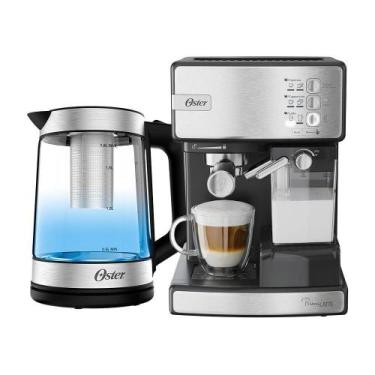 Imagem de Kit Inox Cafeteira Espresso Nova Primalatte E Chaleira Oster Tea 110V,