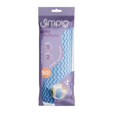 Imagem de Simplo - Rolo com 50 Panos Multiuso Reutilizáveis, Absorventes e Antibacterianos Ideal para Cozinha e Limpeza Geral