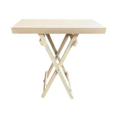 Imagem de Mesa Cavalete Aparador Desmontável Para Festa Madeira Crua Decoração -