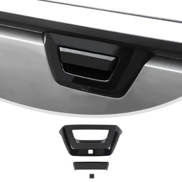 Imagem de Linskip Capa de alça traseira para Chevy Avalanche 2007-2013, proteção de câmera de reserva, acessórios externos (preto brilhante)