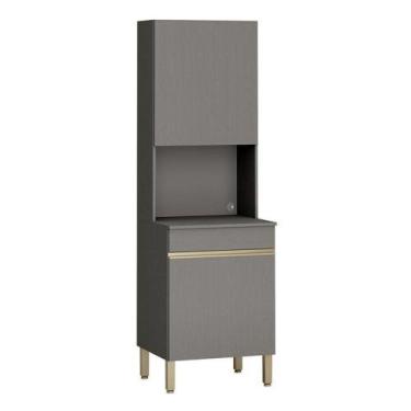 Imagem de Armário Paneleiro Line Micro-ondas Gris - Kits Paraná - Kit's Paraná