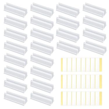 Imagem de 24pçs Clipes Montagem Fita Neon para Govee, Adesivo Transparente Suportes Clip Tira LED Impermeável Suportes Fita Luminosa para Piso Montagem em Parede Interior Exterior