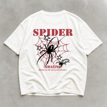 Imagem de Camiseta Masculina Branca Oversized Malha Premium Algodão - Helvog, Br