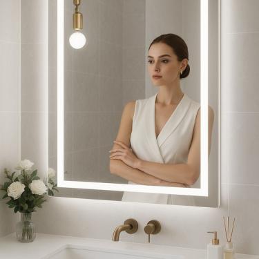 Imagem de Espelho 60x120  led frio branco Luz Frente Botão Touch ilumin