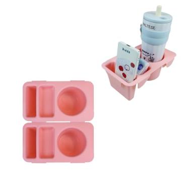 Imagem de Lckaey 2 acessórios para bolsa Bogg - capa de armazenamento para bandeja de copo - bandeja superior de praia em EVA - suporte para celular - adequado para Stanley Cup - divisor de praia e organizador