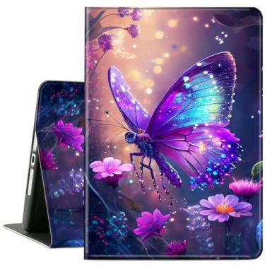 Imagem de ACWDMKH Capa para tablet Microsoft Surface Pro 7 Plus/7/6/5/4 de 12,3 polegadas, suporte ajustável de couro para Surface Pro 12.3, borboleta com glitter
