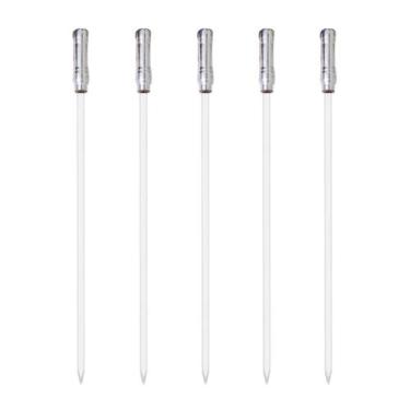 Imagem de Kit 05 Pçs Espeto Alumínio Simples Chato Estreito Aperitivos e Petisco