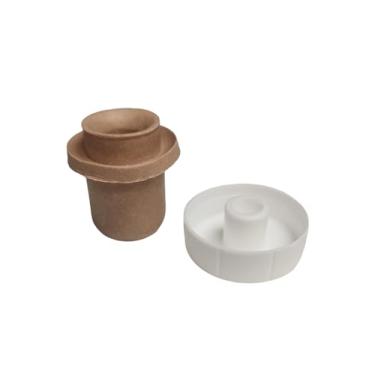 Imagem de Nakpunar Rolhas de garrafa sintéticas para garrafas de vinho, licor, bebidas alcoólicas, óleo e vinagre, topo de barra, plugues de rolhas de degustação em T para aberturas de 18 mm a 21 mm - Feito nos