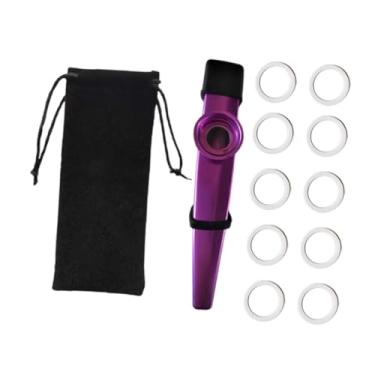 Imagem de Dynwave Diafragmas de flauta Kazoo Kazoo para crianças, boa companhia, lembrancinha de festa, bocal, capa protetora contra poeira, instrumento musical para, Tolet