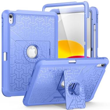 Imagem de MoKo Capa para iPad (A16) 11ª/10ª geração 2025/2022, capa protetora de corpo inteiro de camada dupla à prova de choque resistente, protetor de tela integrado e suporte para iPad 11/10,9 polegadas