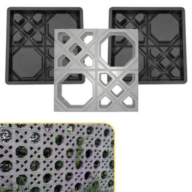 Imagem de 2un Molde Base Plastica p Fabricação de Bloco Concreto Artefato Muxara