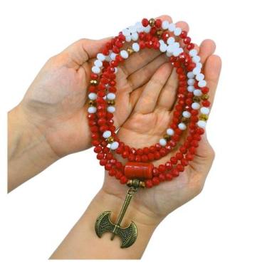 Imagem de Colar Guia Cristais Orixá Xangô Vermelho - Balaio de Santo