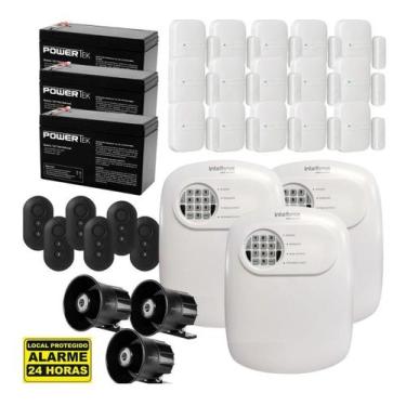Imagem de Kit 3 Alarmes Sem Fio Intelbras Completos para Múltiplos Imóveis via A