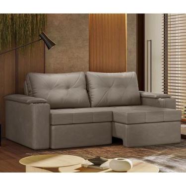 Imagem de Sofá Retrátil e Reclinável 3 Lugares com Porta Copos 230cm Tobago Espr