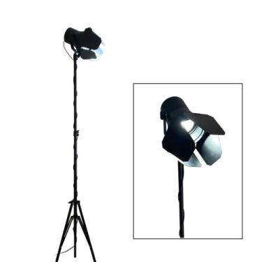 Imagem de Luminária De Piso Pedestal Retrô Decorativa Luz Branca - Overstok