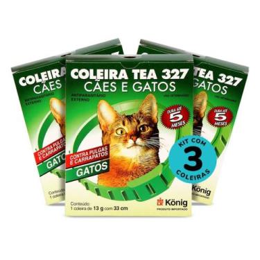 Imagem de Coleira Tea Contra Pulgas E Carrapatos Para Gatos König 13g Com 33cm K