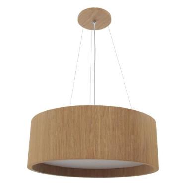 Imagem de Lustre Pendente Madeira Redondo 40cm - Adrilustres, Freijó