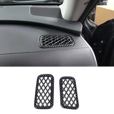 Imagem de Moldura de saída de ar lateral do painel do carro compatível com Toyota Grand Highlander 2024 2025, tampa de saída de ar lateral do console central ABS acessórios de decoração de interiores 2 peças