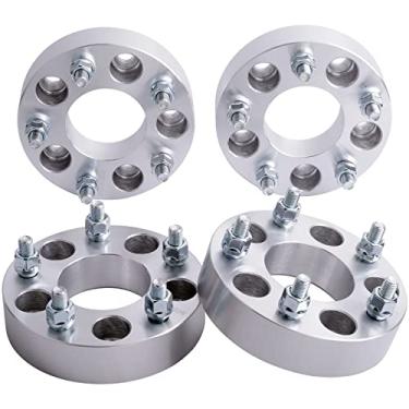 Imagem de DCVAMOUS Adaptadores De Rodas 4 Peças 5X115 Para 5X120 1,5" Com Pinos 14X1,5, Compatíveis Dodge 5 Lug Magnum 2004-2008, Charger 2006-2022 E Challenger 2009-2022 (Adaptação Aro No Veículo)