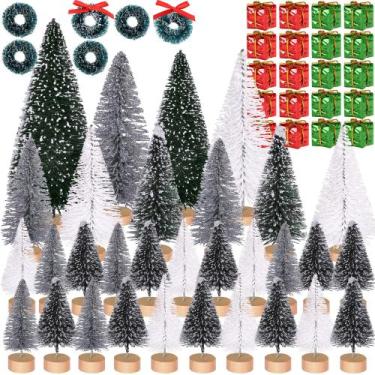 Imagem de Conjunto de árvores de Natal Iceyyyy Artificial Mini 56 unidades