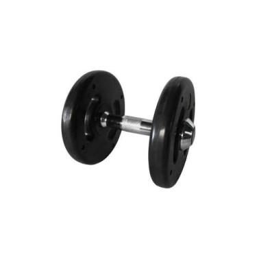 Imagem de Dumbell Injetado com Pegada Cromada 12kg - ANILHAS